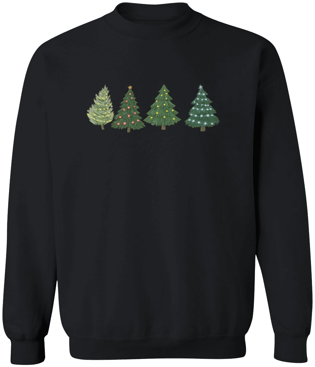 Christmas Tree Sweatshirt – Cozy Holiday Crewneck Sweater, Unisex Winter Sweatshirt
