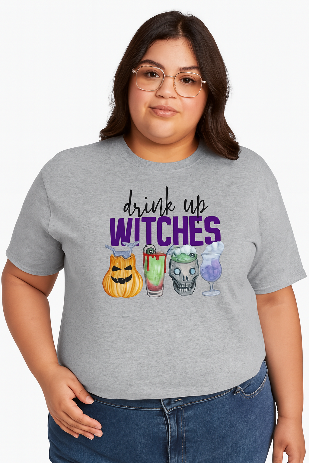 Drink Up Witches Halloween Shirt – Funny Party Tee, Matching Group Costume, Spooky Season Gift, Unisex