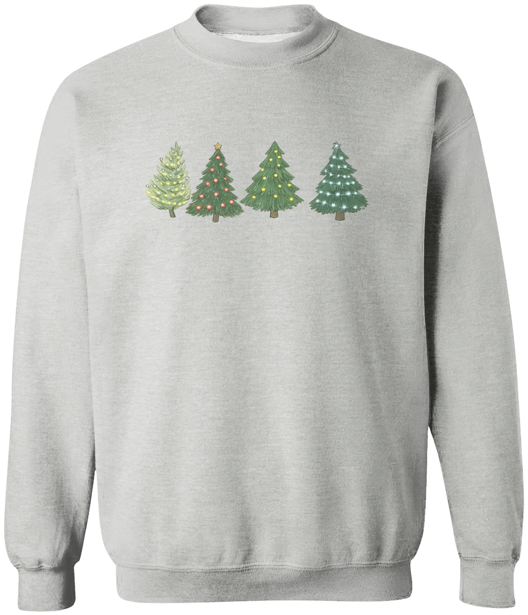 Christmas Tree Sweatshirt – Cozy Holiday Crewneck Sweater, Unisex Winter Sweatshirt