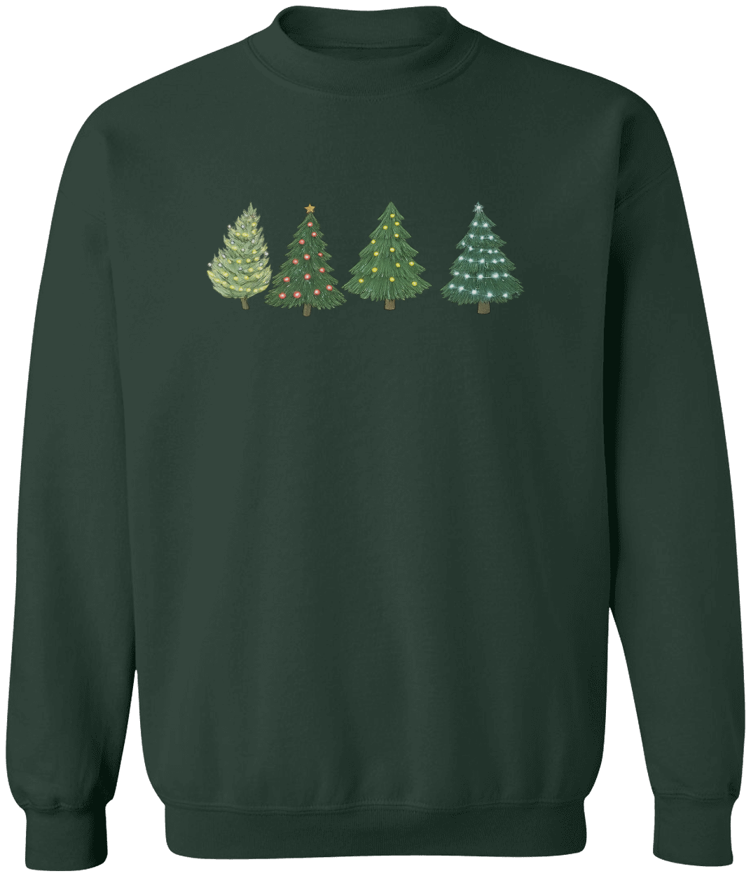 Christmas Tree Sweatshirt – Cozy Holiday Crewneck Sweater, Unisex Winter Sweatshirt