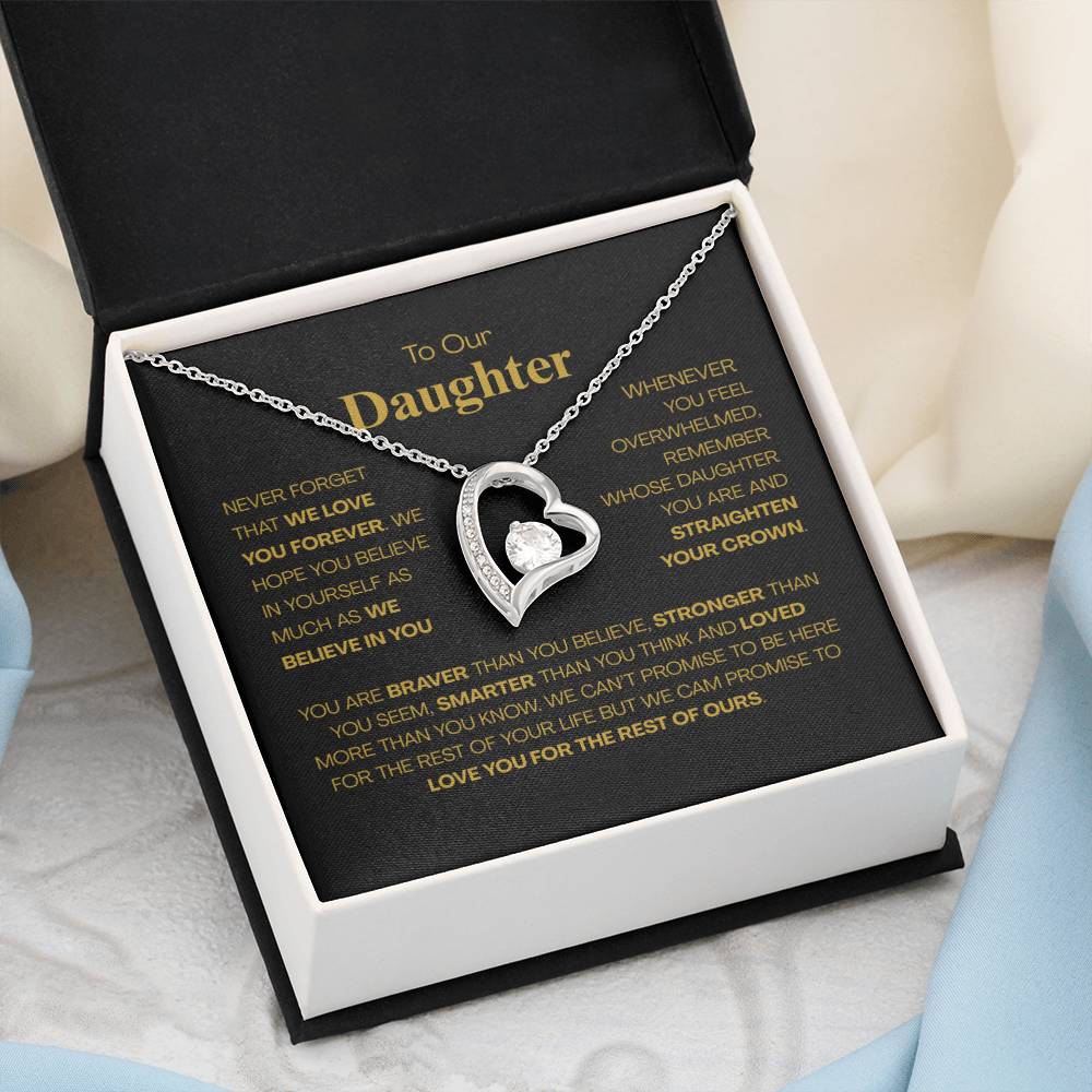 Forever Love Necklace- For Daughter form Mom & Dad
