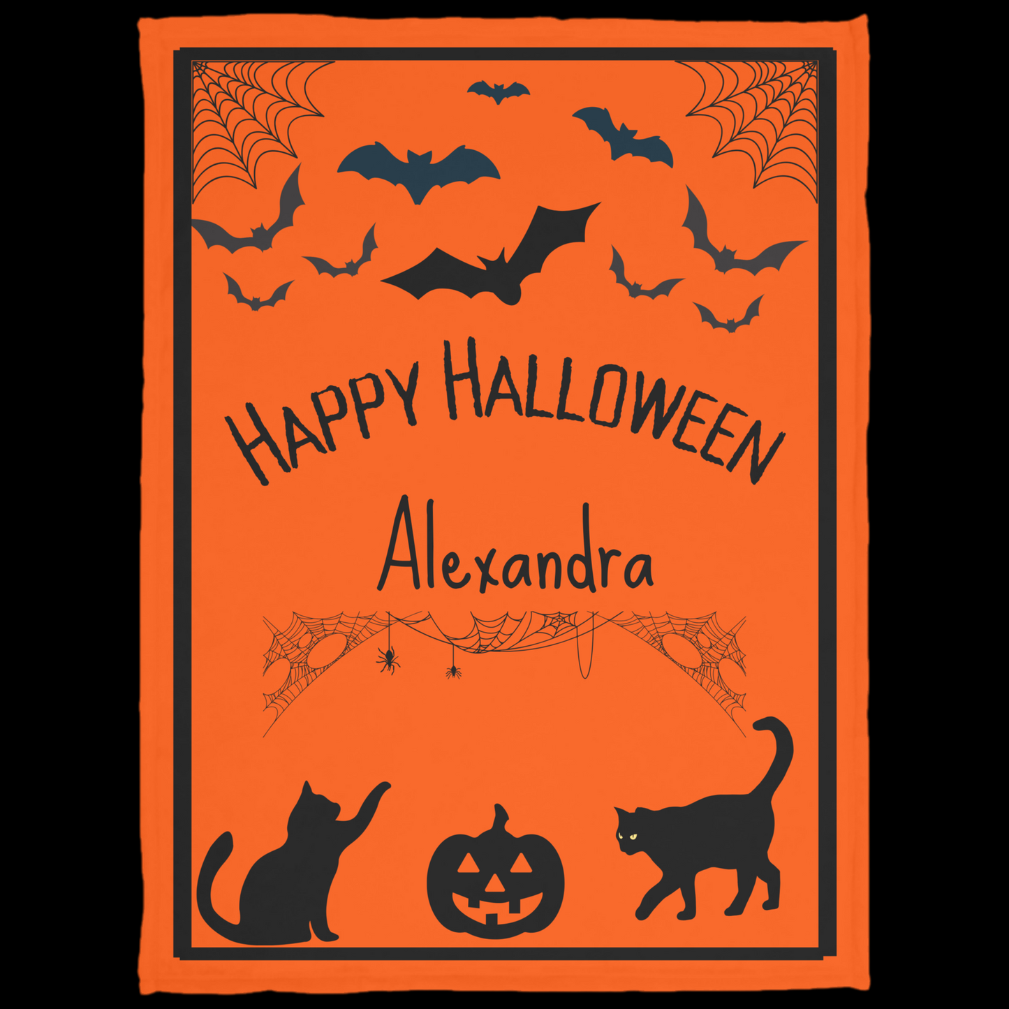 Personalized Cozy Halloween Blanket - 30x40