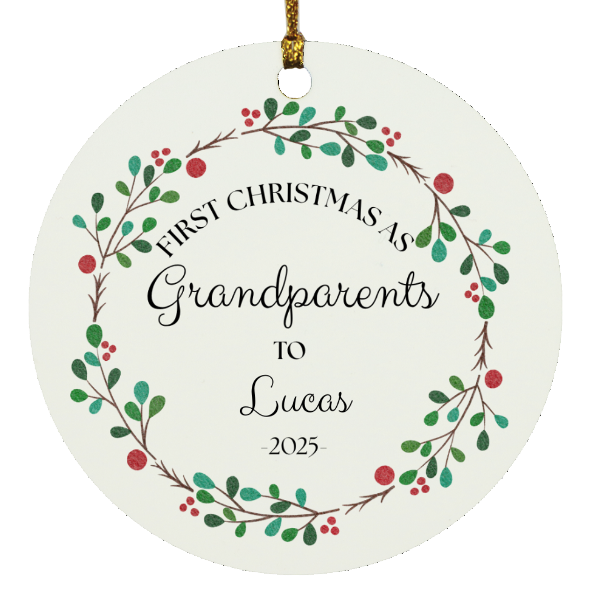 FIRST CHRISTMAS AS GRANDPARENTS Ornament