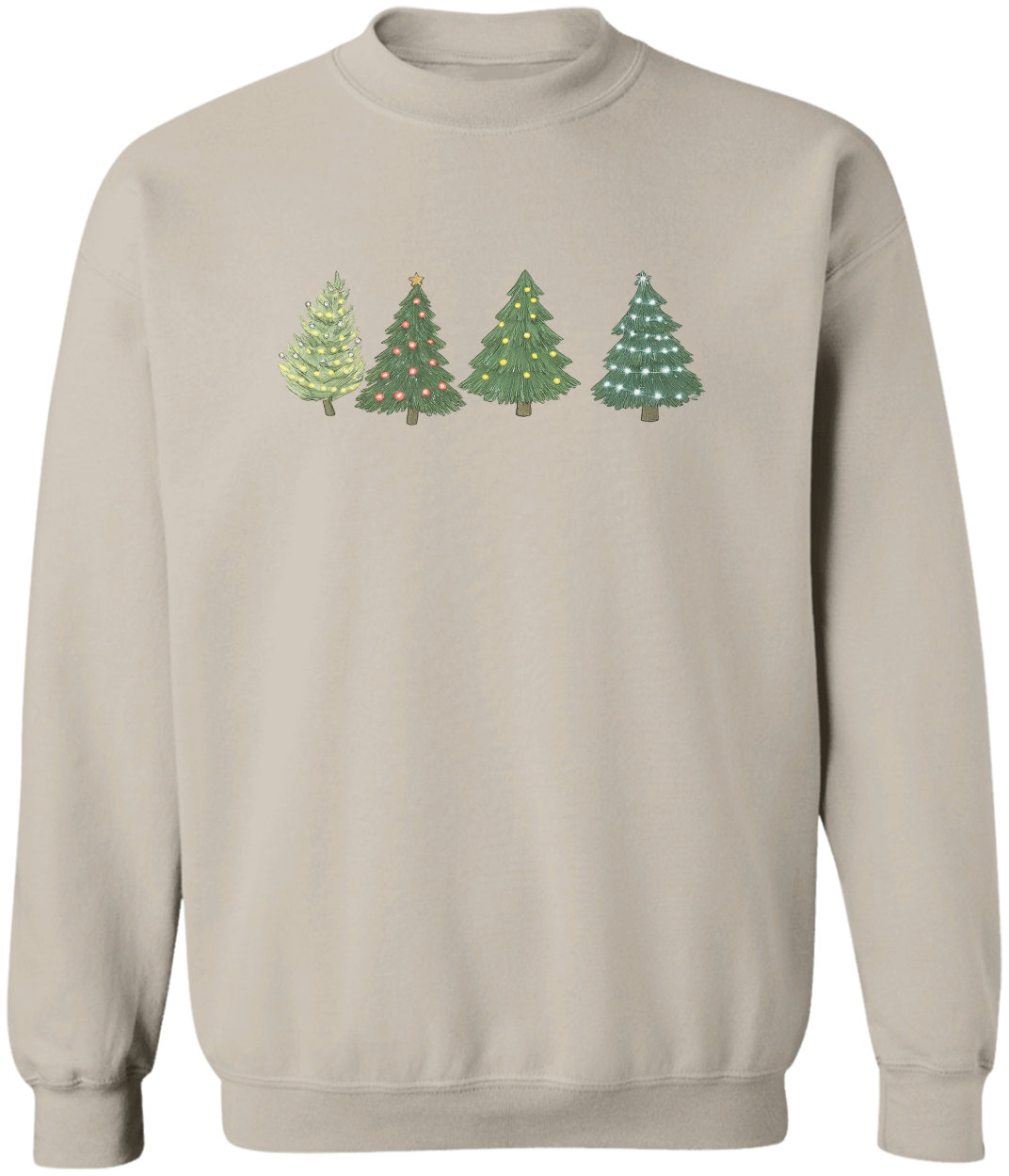 Christmas Tree Sweatshirt – Cozy Holiday Crewneck Sweater, Unisex Winter Sweatshirt