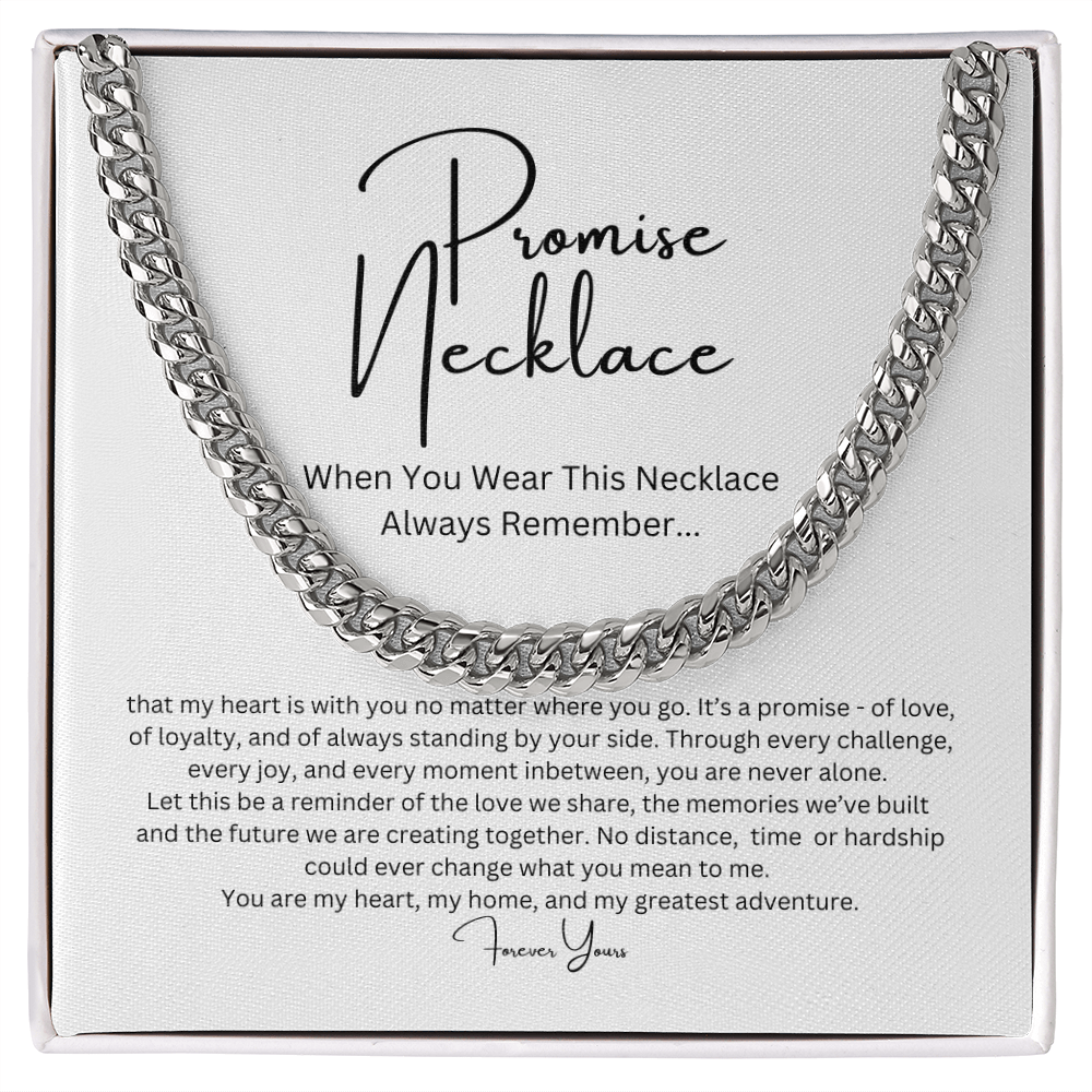 Promise Necklace for Him, Boyfriend/Husband Gift