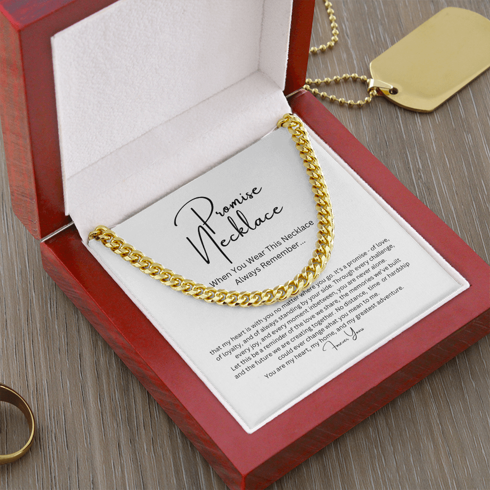 Promise Necklace for Him, Boyfriend/Husband Gift