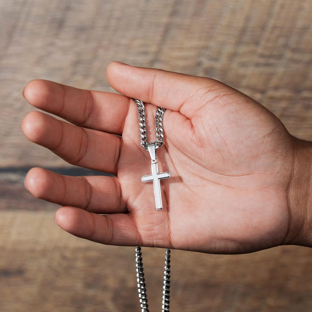 For my Husband Necklace with Cross