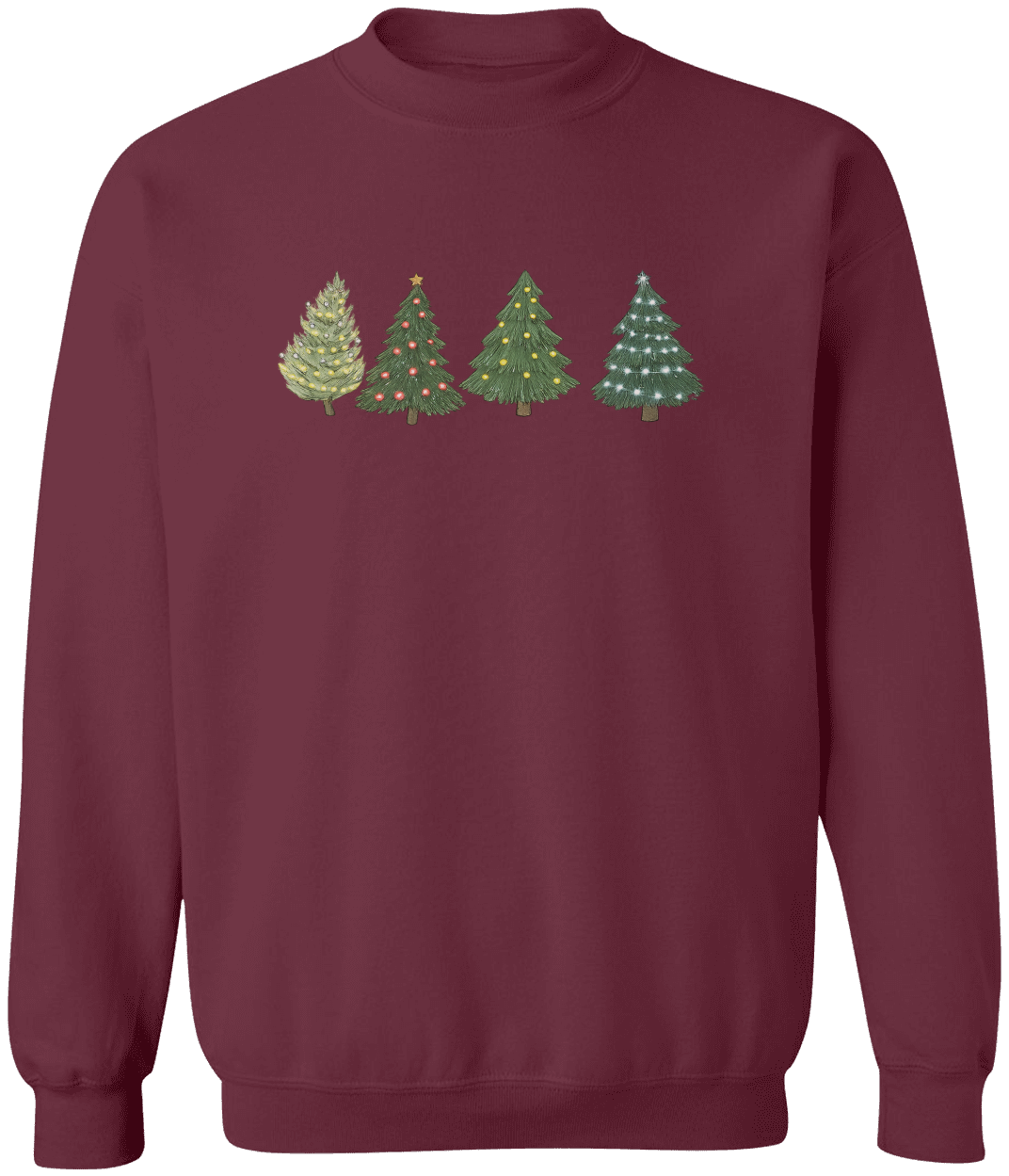 Christmas Tree Sweatshirt – Cozy Holiday Crewneck Sweater, Unisex Winter Sweatshirt