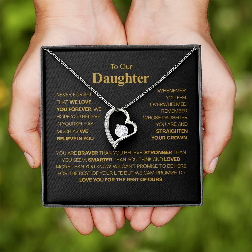 Forever Love Necklace- For Daughter form Mom & Dad