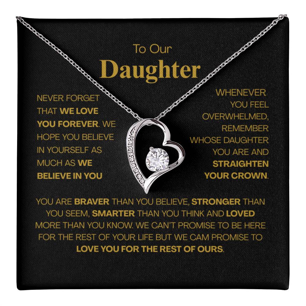 Forever Love Necklace- For Daughter form Mom & Dad