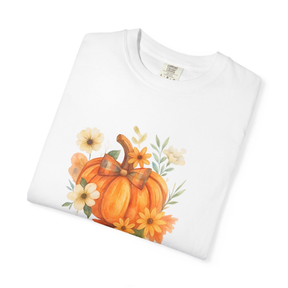 Pumpkin Floral Comfort Colors T-Shirt – Fall Graphic Tee