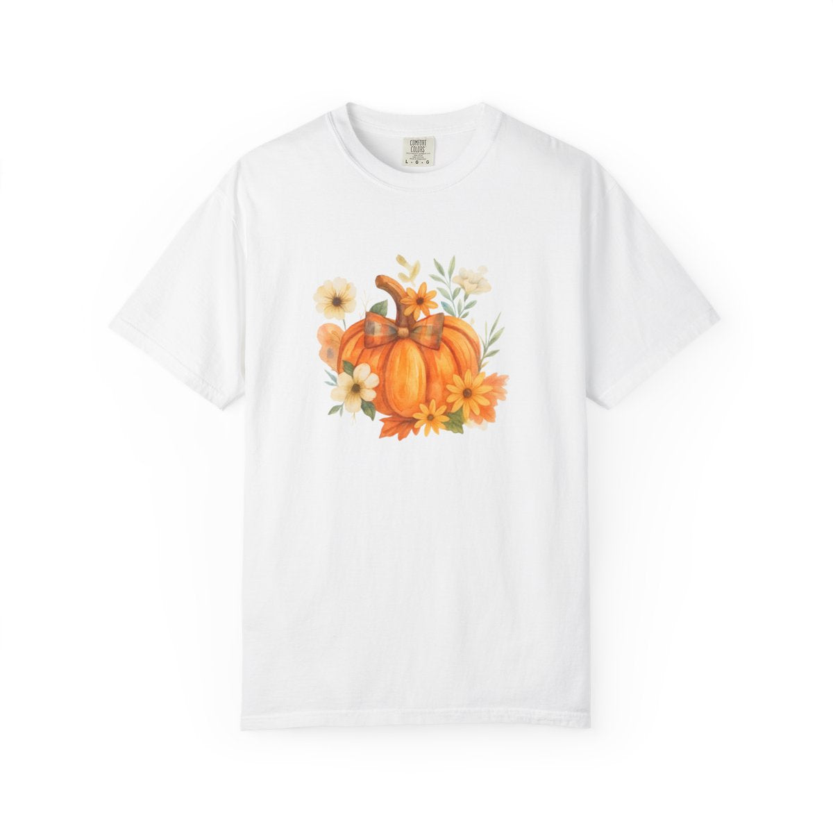 Pumpkin Floral Comfort Colors T-Shirt – Fall Graphic Tee