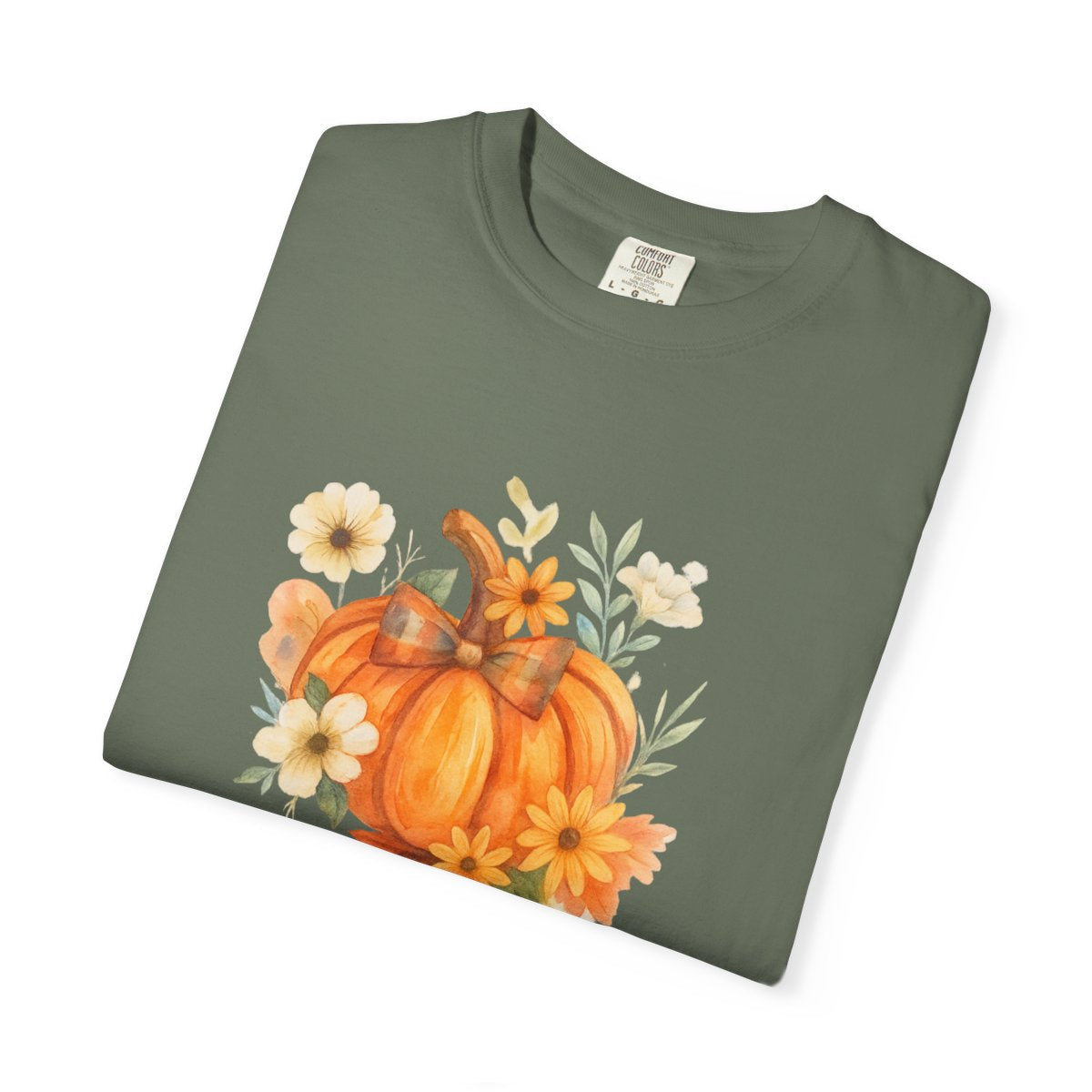 Pumpkin Floral Comfort Colors T-Shirt – Fall Graphic Tee