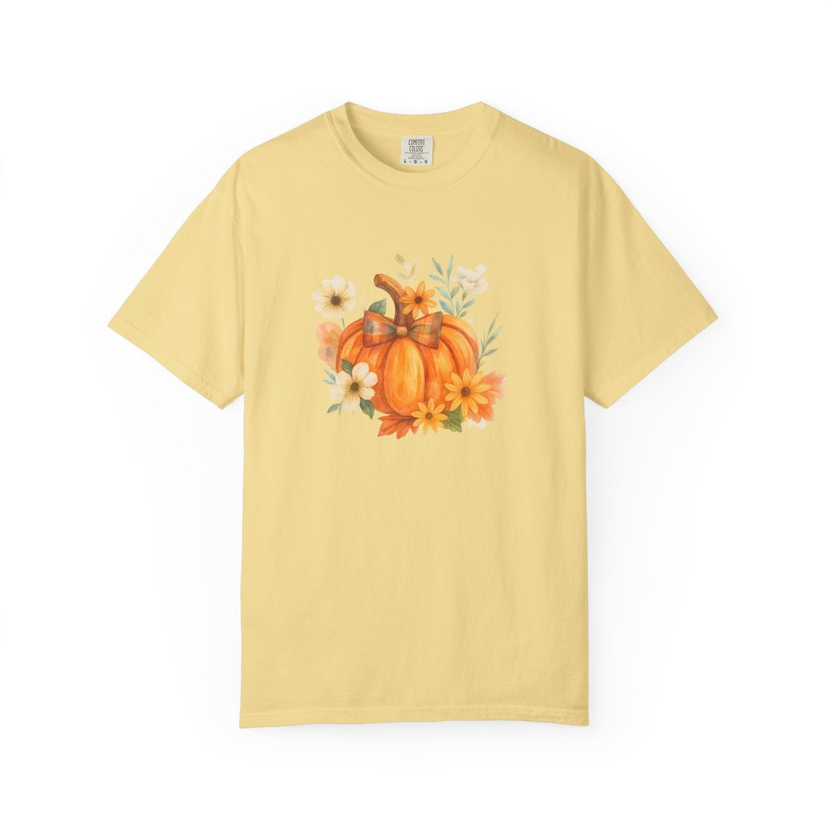 Pumpkin Floral Comfort Colors T-Shirt – Fall Graphic Tee