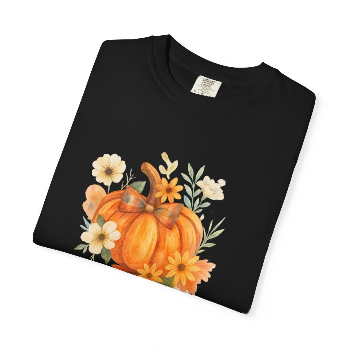 Pumpkin Floral Comfort Colors T-Shirt – Fall Graphic Tee