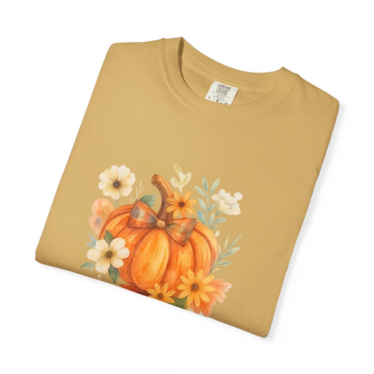 Pumpkin Floral Comfort Colors T-Shirt – Fall Graphic Tee