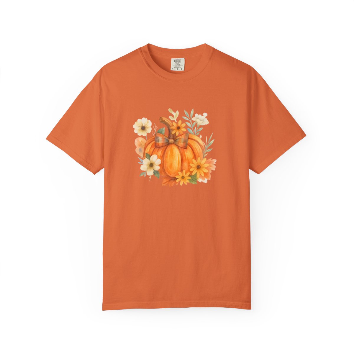 Pumpkin Floral Comfort Colors T-Shirt – Fall Graphic Tee