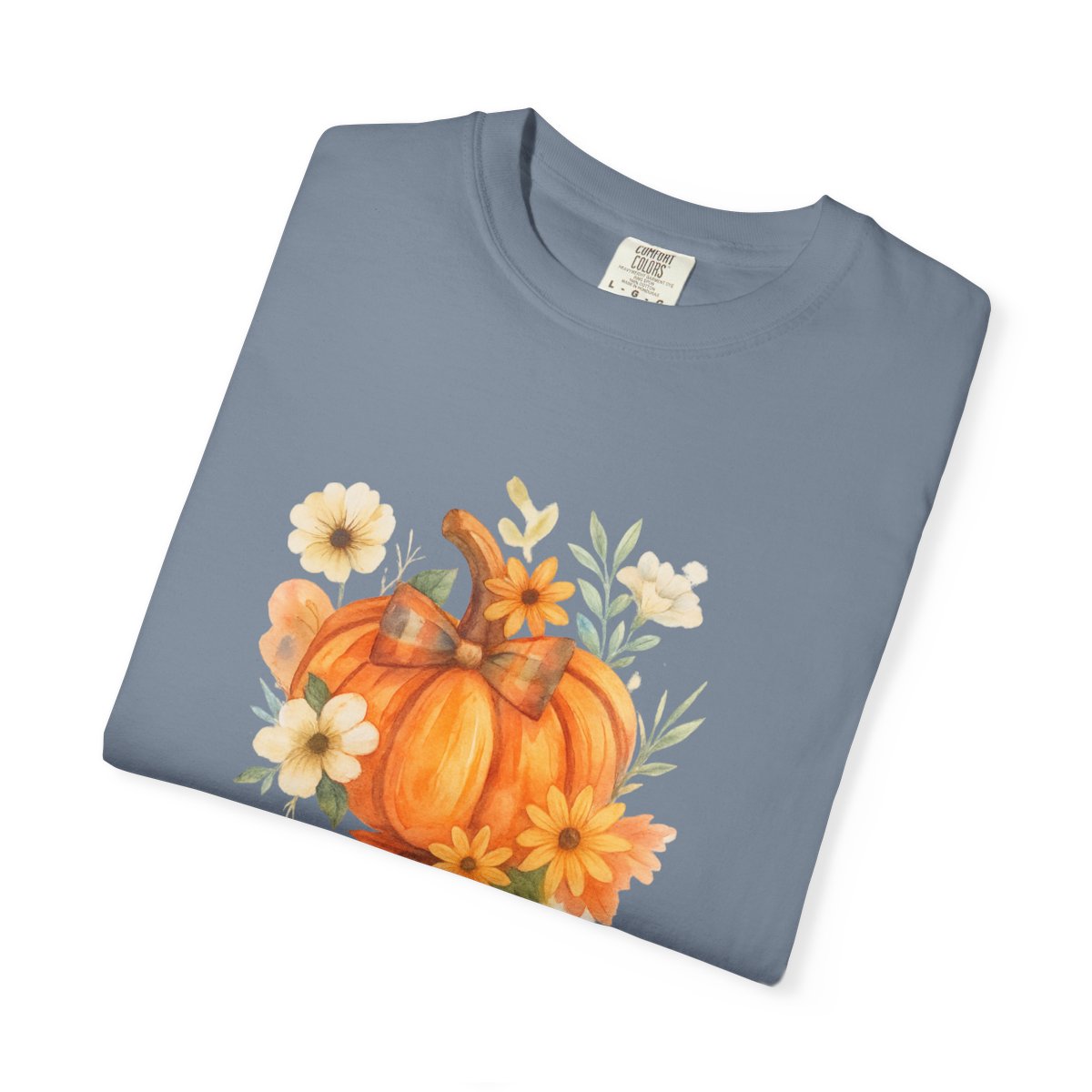 Pumpkin Floral Comfort Colors T-Shirt – Fall Graphic Tee
