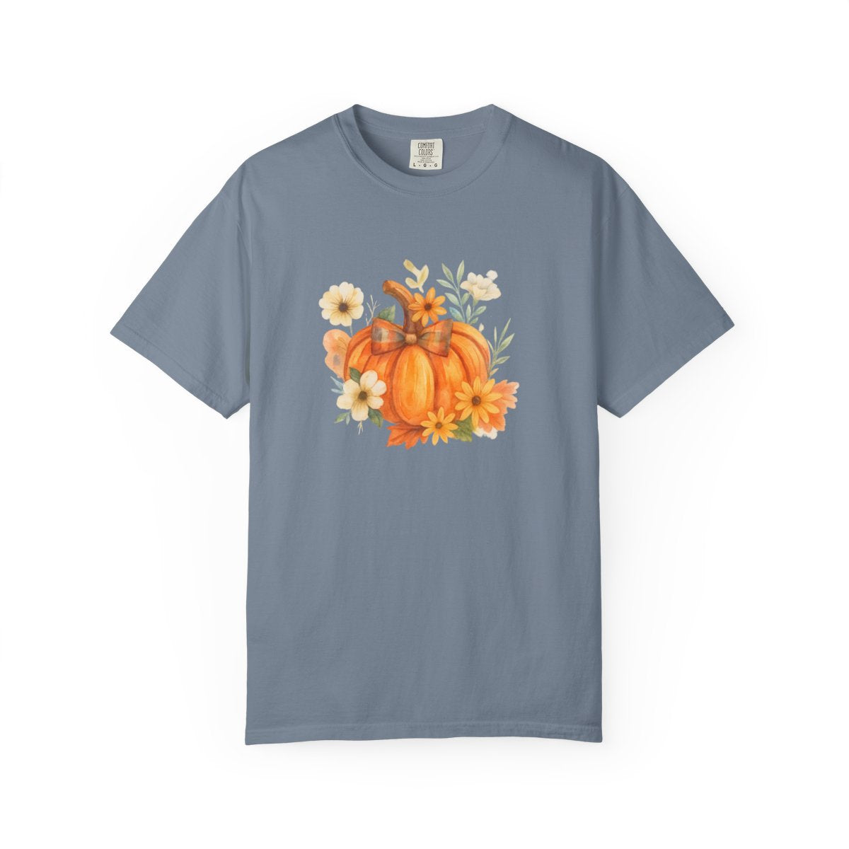 Pumpkin Floral Comfort Colors T-Shirt – Fall Graphic Tee