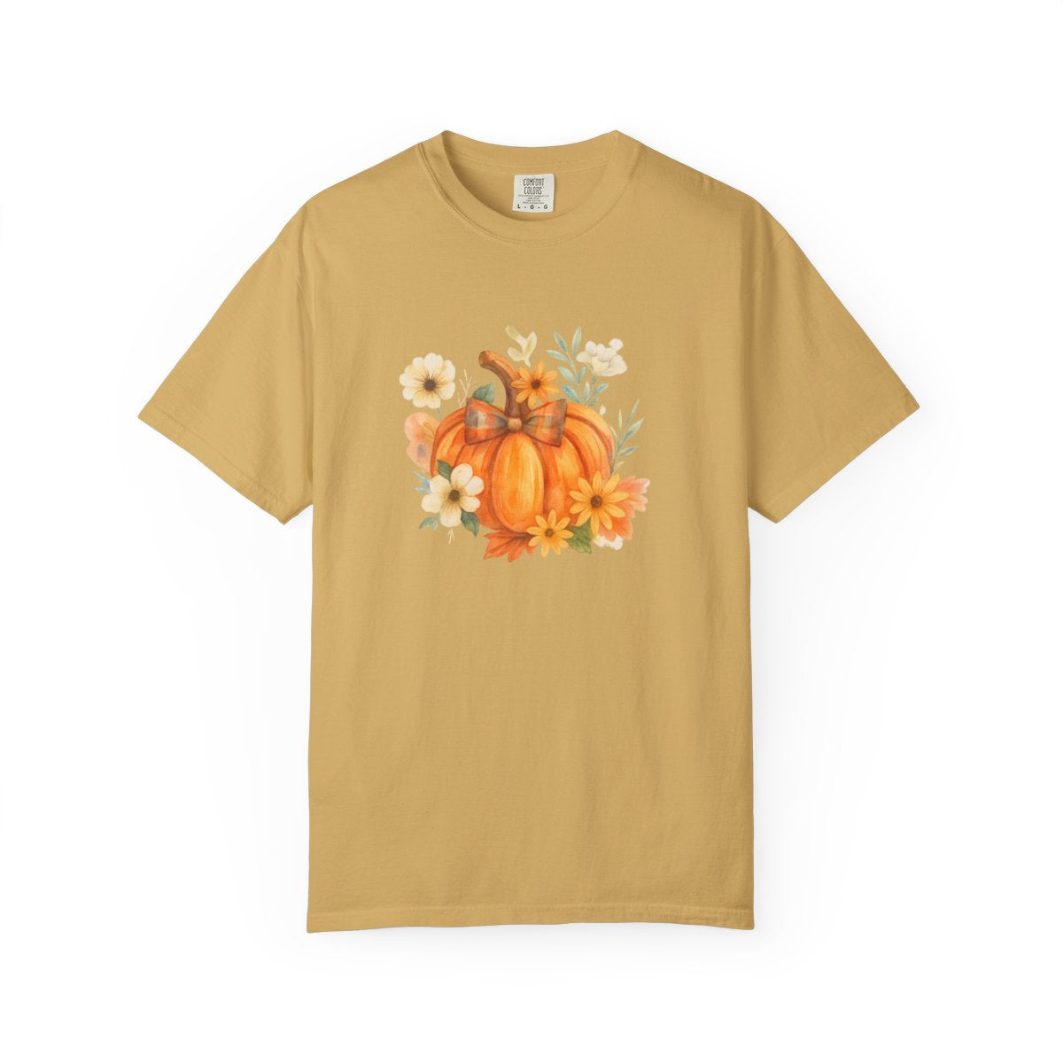 Pumpkin Floral Comfort Colors T-Shirt – Fall Graphic Tee