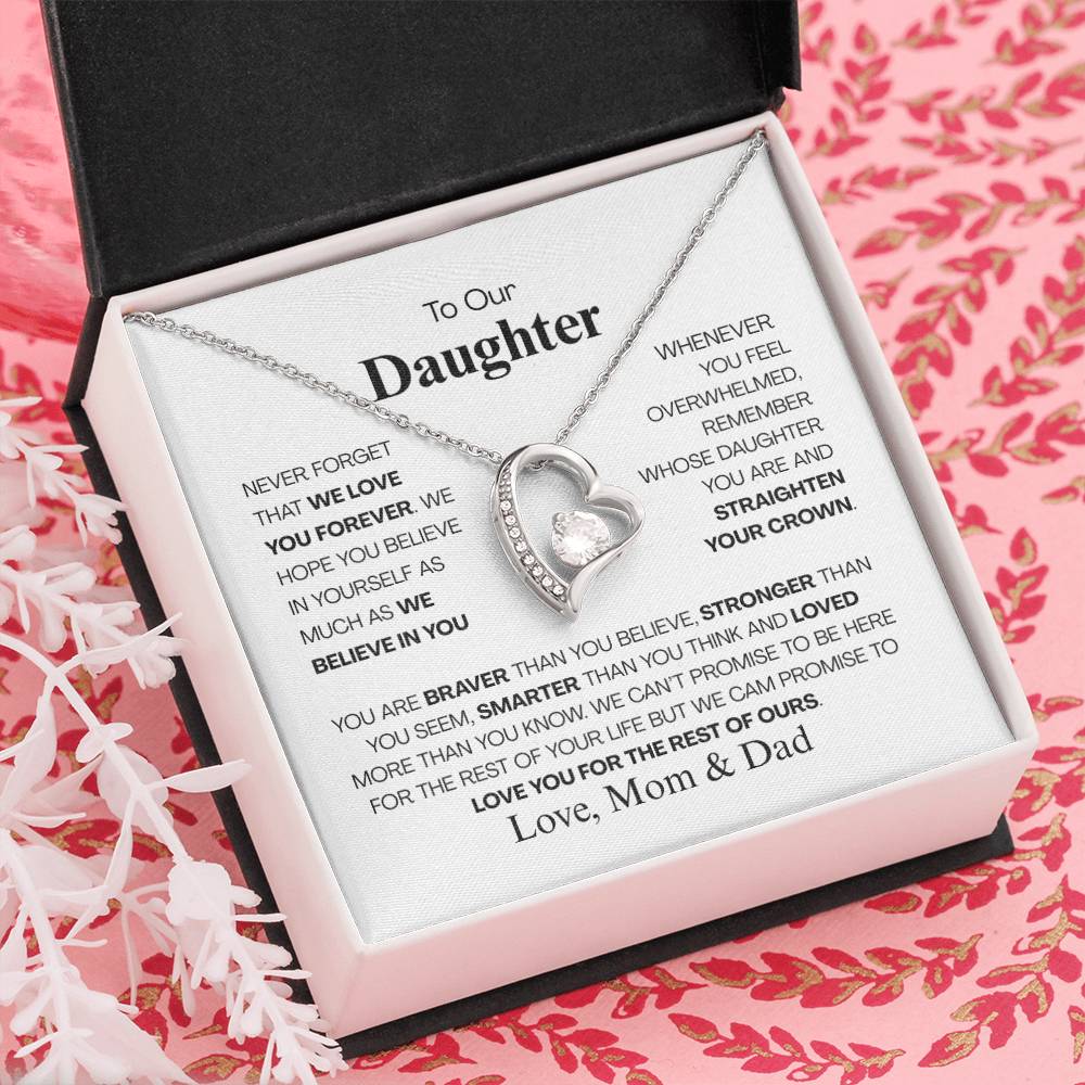 For Daughter from Mom & Dad- We love you Forever Necklace