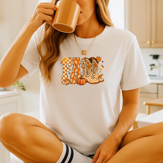 FALL Western Boots Graphic T-Shirt | Comfort Colors Tee