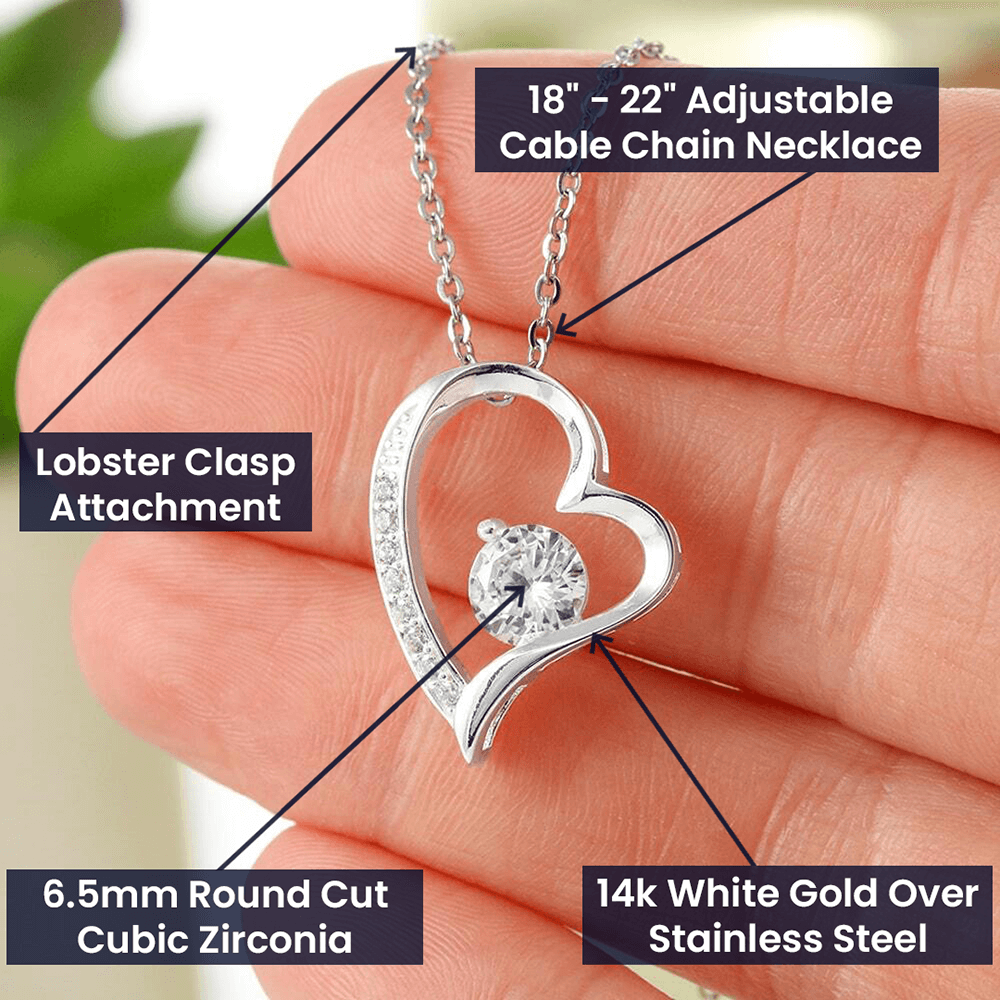 For Daughter from Mom & Dad- We love you Forever Necklace