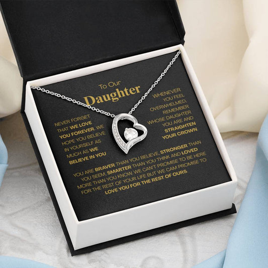 Forever Love Necklace- For Daughter form Mom & Dad