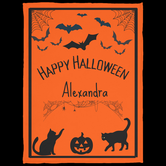 Personalized Cozy Halloween Blanket - 30x40