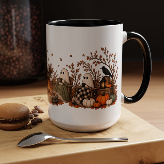 Cozy Ghost Campfire Halloween Mug