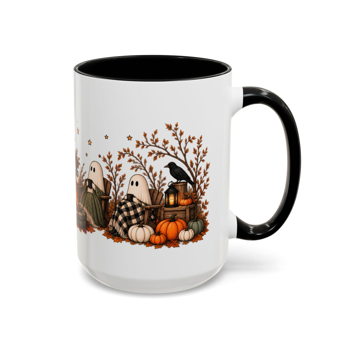 Cozy Ghost Campfire Halloween Mug