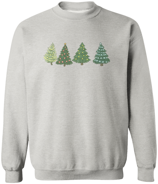 Christmas Tree Sweatshirt – Cozy Holiday Crewneck Sweater, Unisex Winter Sweatshirt