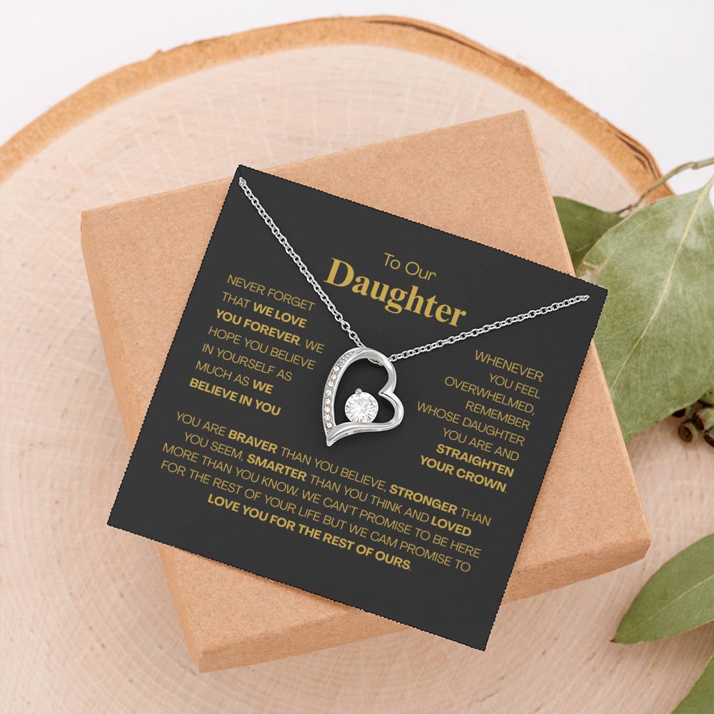 Forever Love Necklace- For Daughter form Mom & Dad