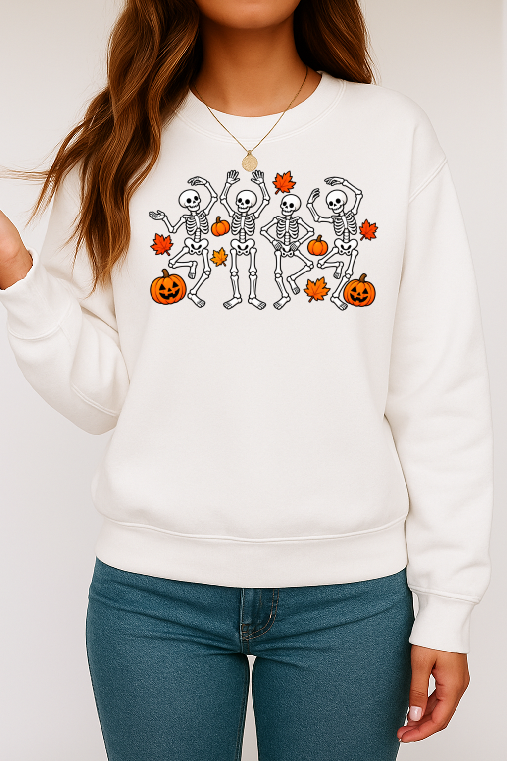 Dancing Skeletons Halloween Crewneck Sweatshirt