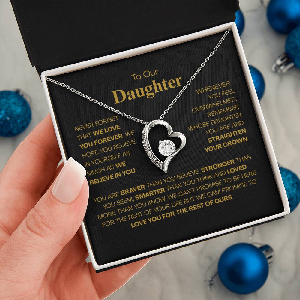 Forever Love Necklace- For Daughter form Mom & Dad