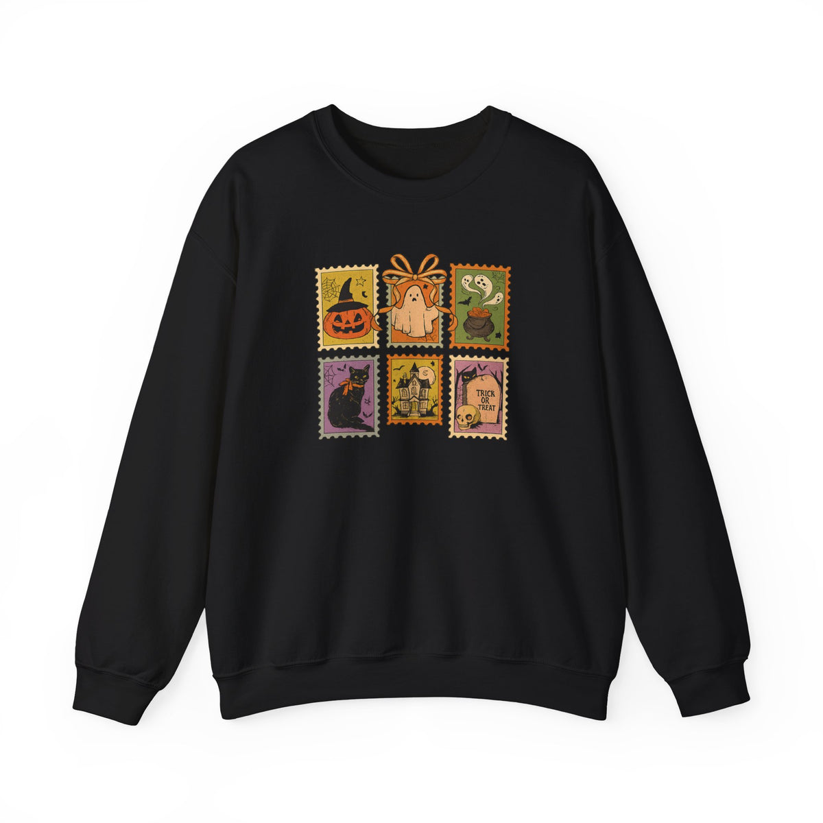 Vintage Halloween Postage Stamp Sweatshirt