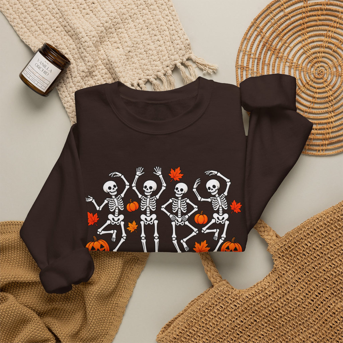 Dancing Skeletons Halloween Crewneck Sweatshirt