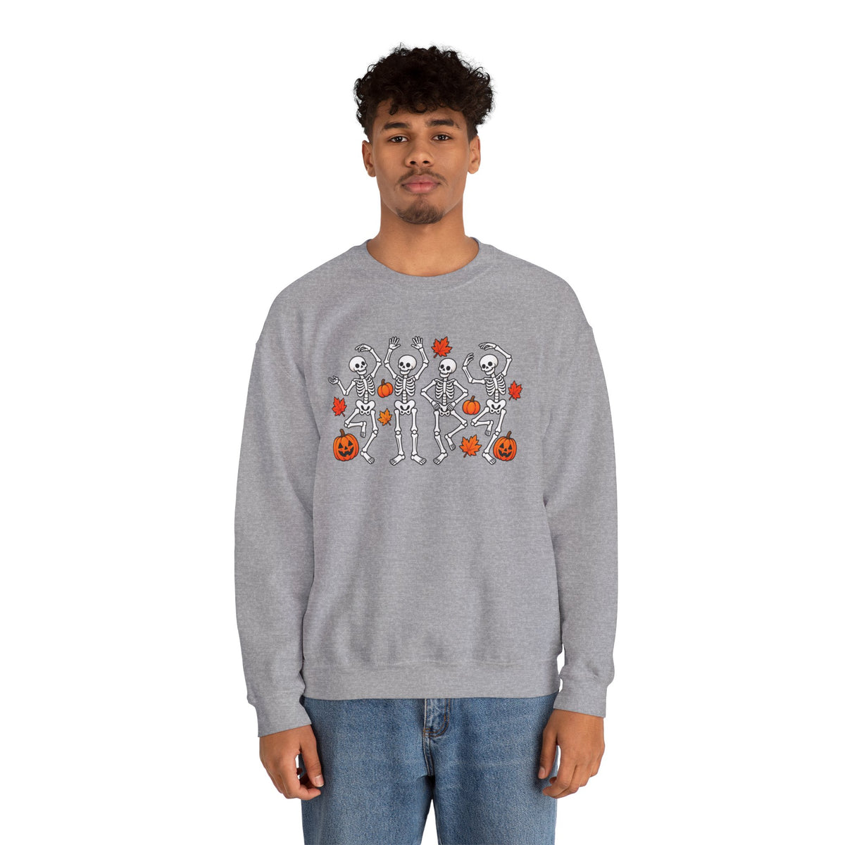 Dancing Skeletons Halloween Crewneck Sweatshirt