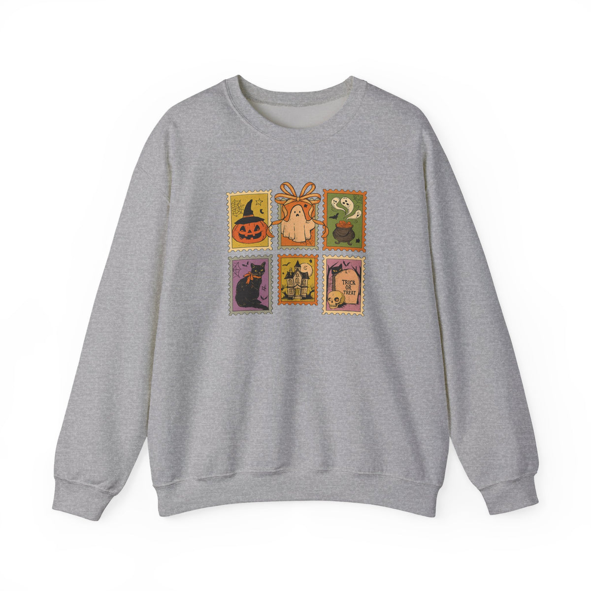 Vintage Halloween Postage Stamp Sweatshirt