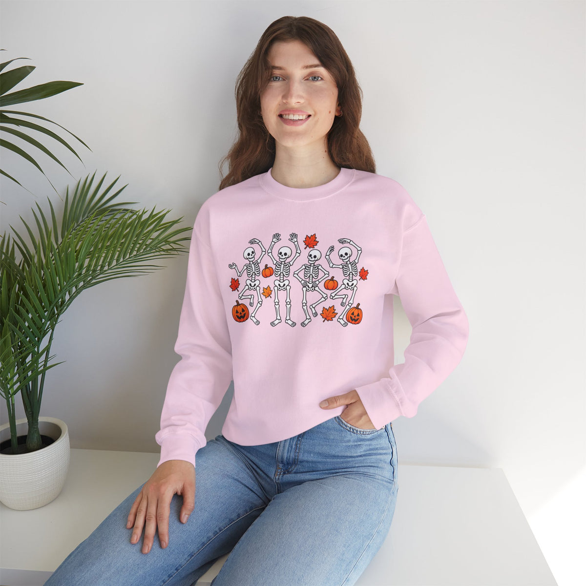 Dancing Skeletons Halloween Crewneck Sweatshirt